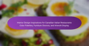 Interior Design Inspirations for Canadian Italian Restaurants: Color Palettes, Furniture Choices, and Artwork Display.